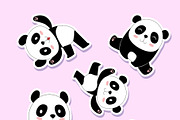 Cute cartoon pandas sticker style, an Animal Illustration by Onyx (Thumbnail 3 of 3)