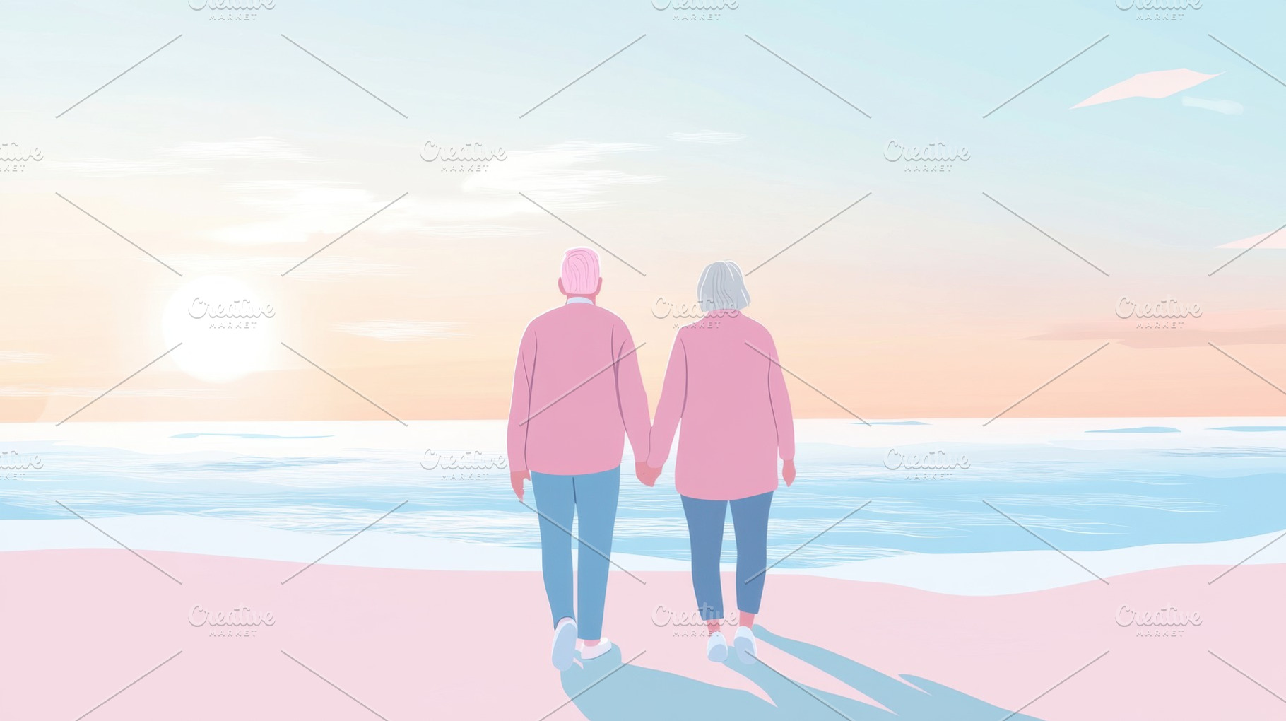 Walking hand in hand at the beach, a Photo by Beautiful things