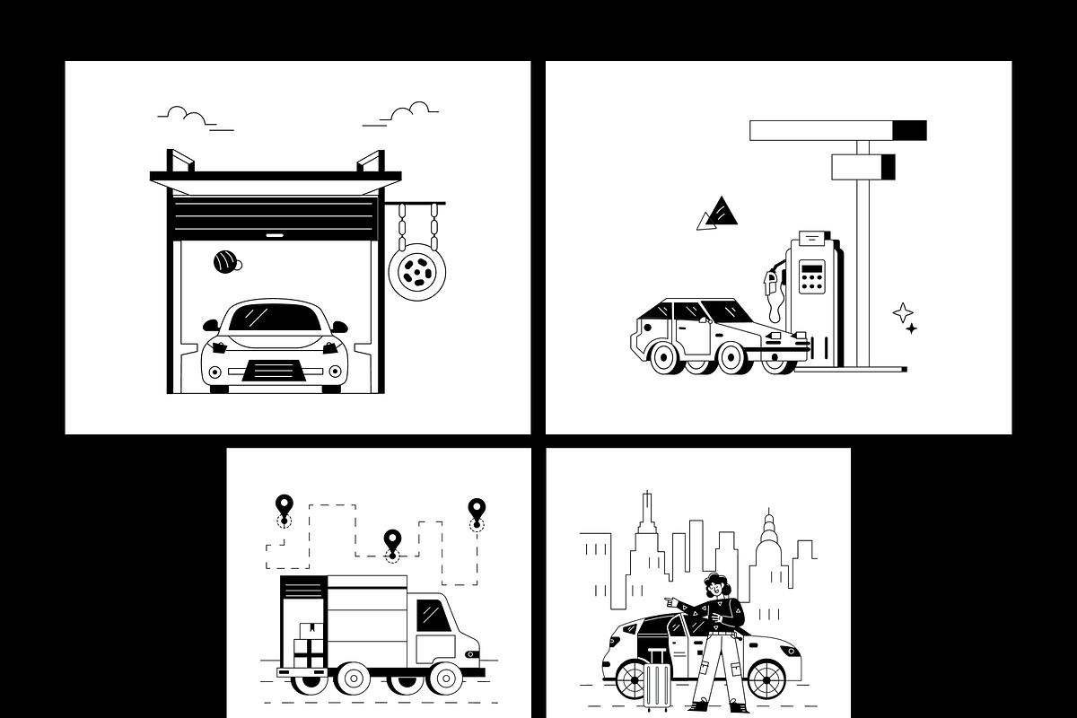 Animated Ride Services Illustrations, a Person Illustration by Prosymbols (Photo 12 of 13)