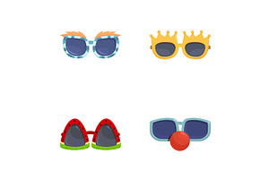 Collection Of Cartoon Sunglasses On