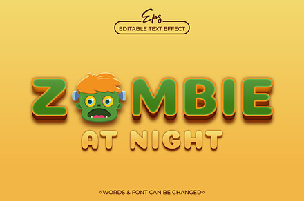 Zombie at Night Text Effect