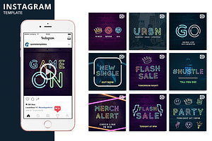 Neon Animated Template