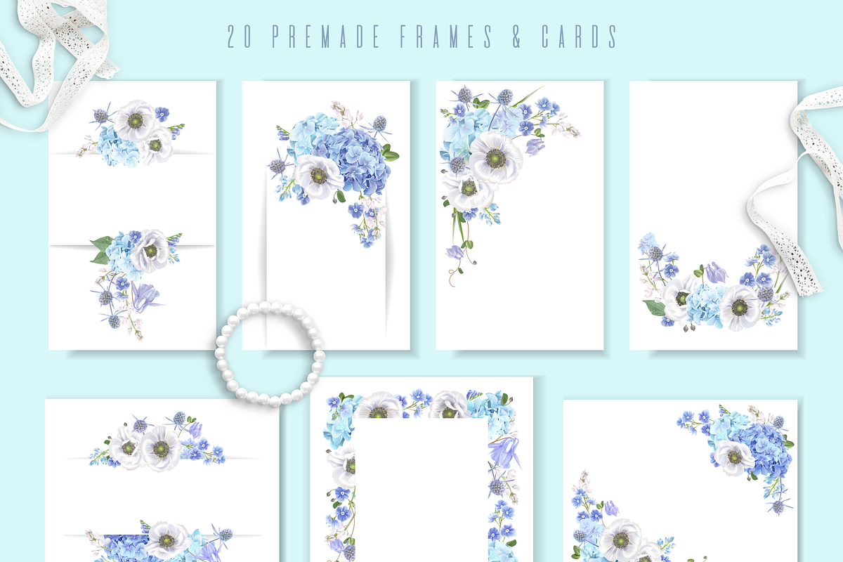 BLUE DREAM| CLIPART, a Decorative Illustration by Purple-Bird (Photo 14 of 20)