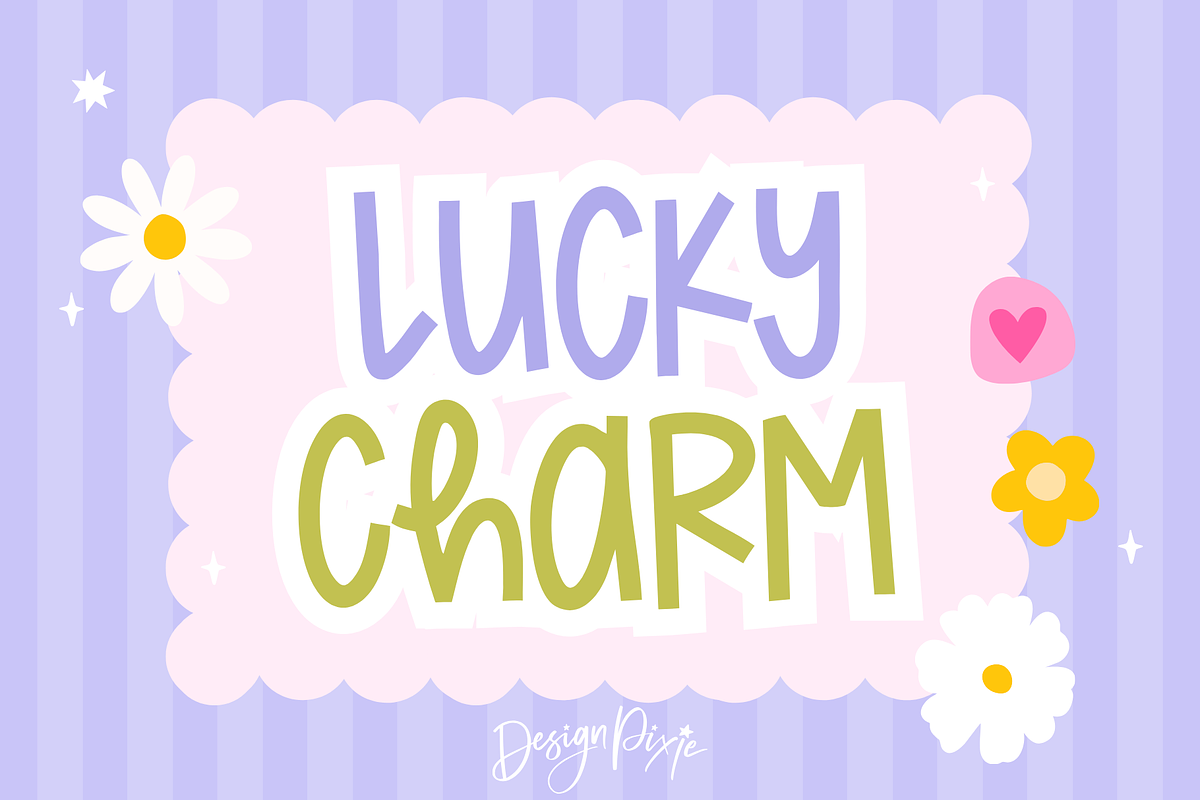 Lucky Charm Font, a Handwritten Font by Design Pixie (Photo 1 of 8)