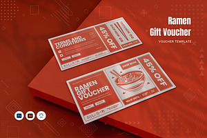 Ramen Gift Voucher, a Print Template by Fannan Studio