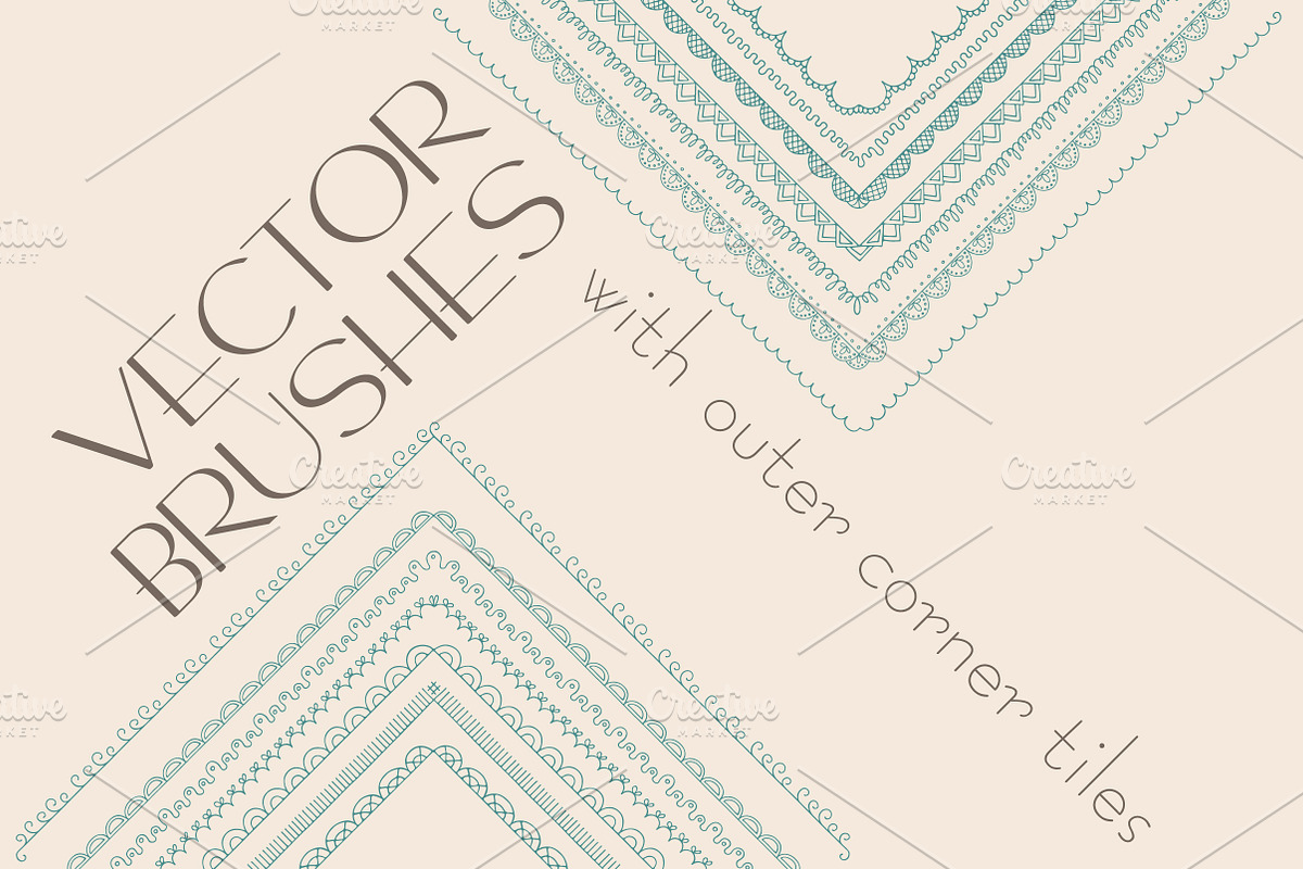 Hand Drawn Illustrator Brushes-Laces, a Brush Add-On by Milla Mi