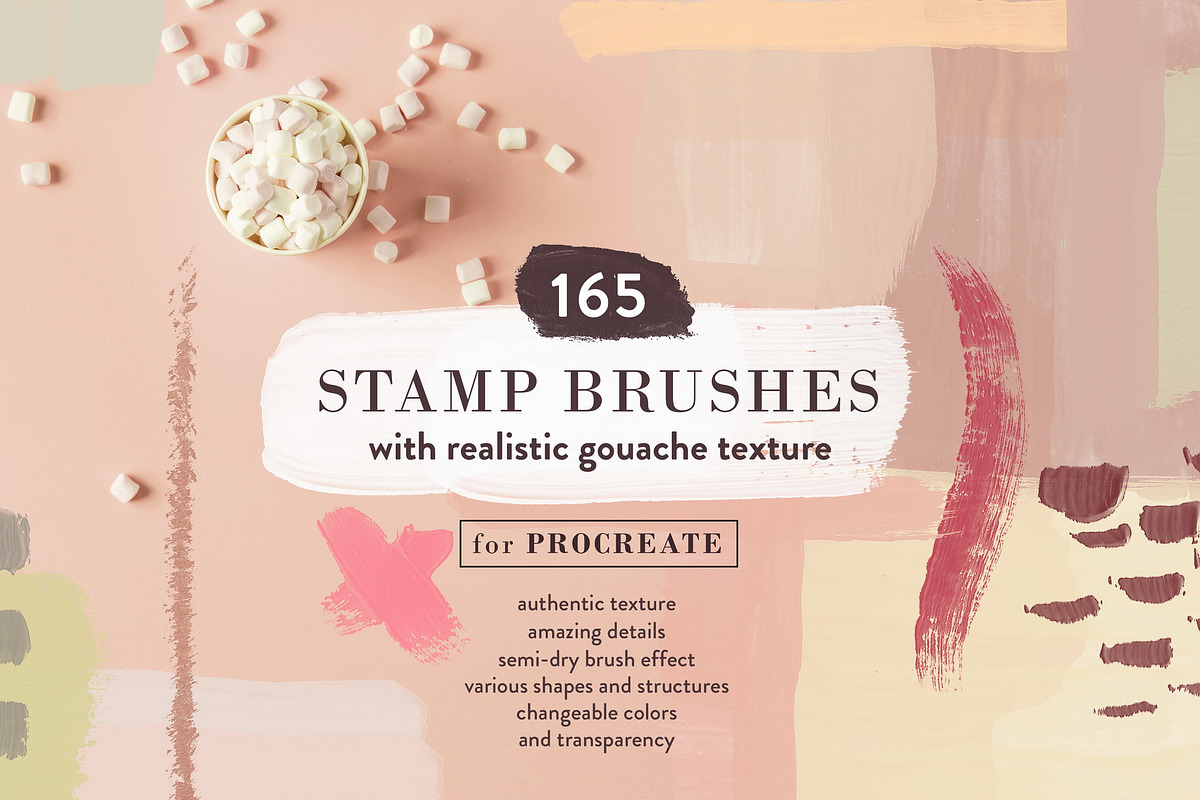 Abstract Gouache - Procreate Stamps preview 2