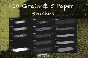 Halftone And Textures Brushes