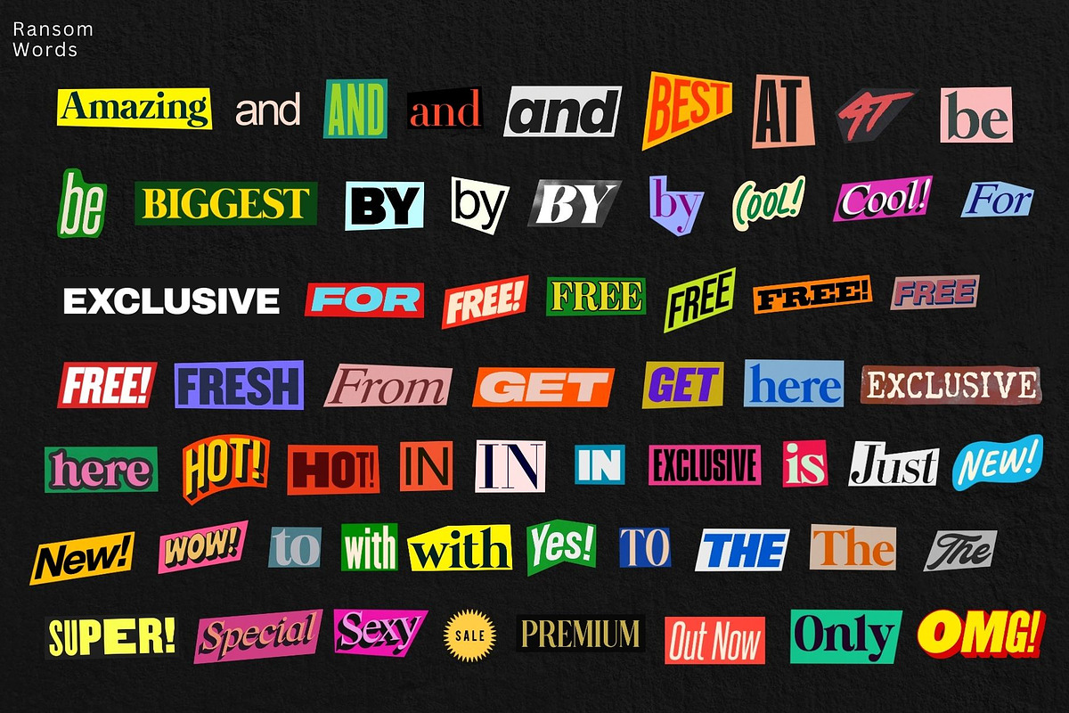 Ransom Note Letters, an Object Graphic by Presets store (Photo 8 of 9)