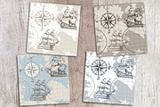 4 Sailing Patterns, a Background Graphic by Fortuna Venit (Thumbnail 2 of 3)