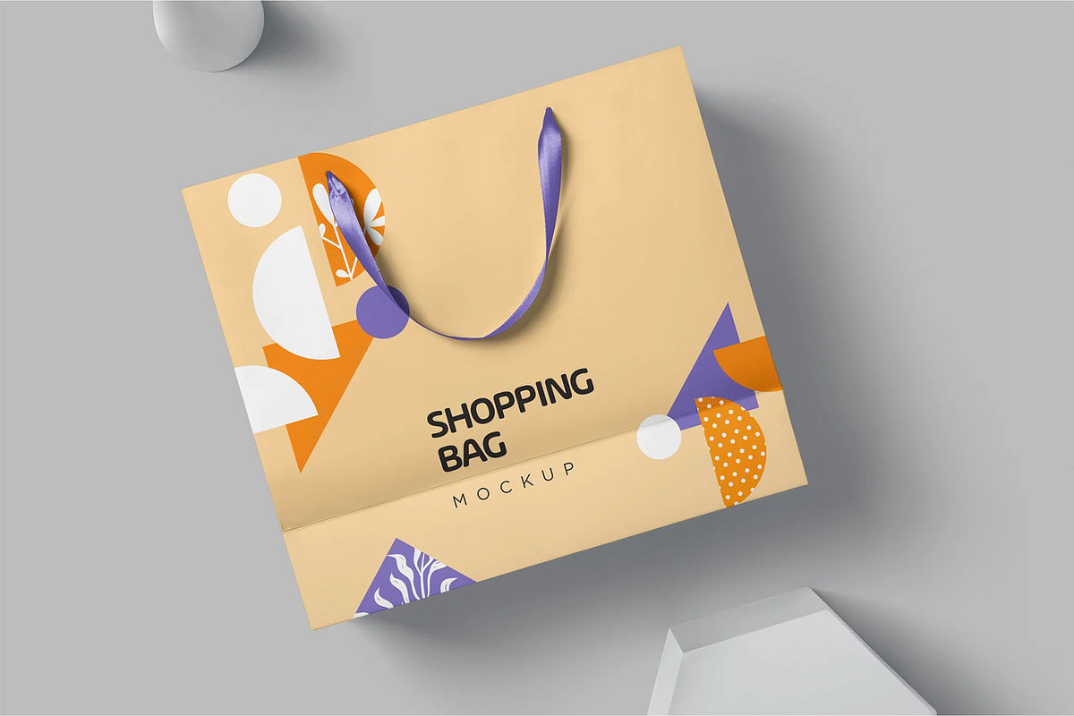 Cardboard Shopping Bag Mockups, a Packaging Mockup by megostudi0 (Photo 3 of 6)