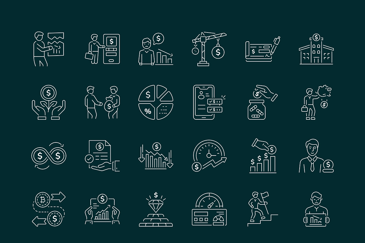 Corporate Finance Icon Set, an Outline Icon by Prosymbols (Photo 8 of 8)