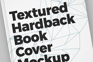 Textured Hardback Book Cover Mockup