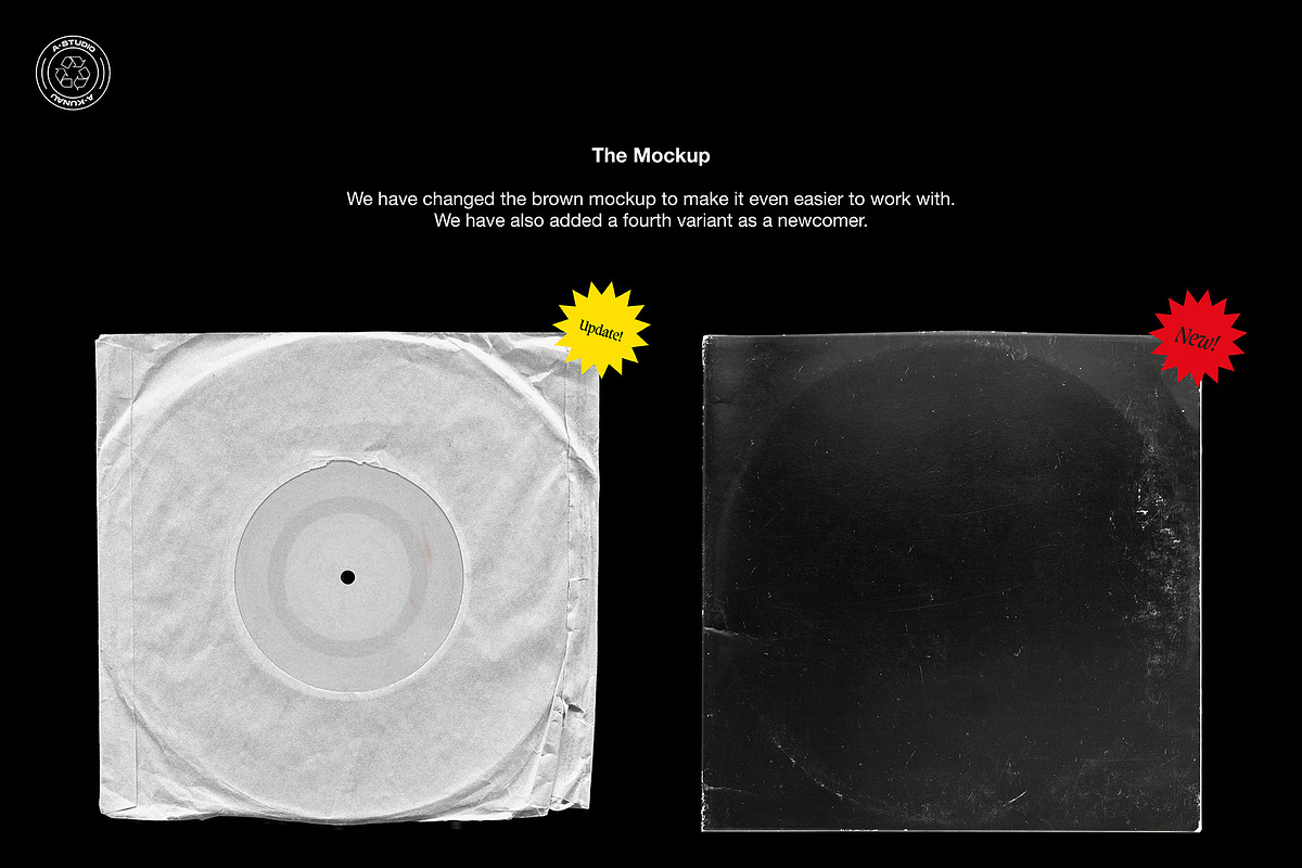 Vinyl Mockup Pack 4 in 1, a Packaging Mockup by A-Studio (Photo 3 of 13)