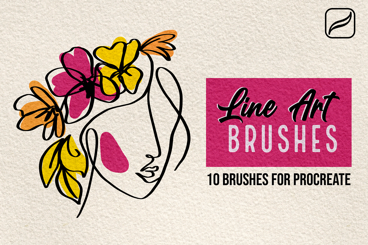 Line Art Brushes for Procreate, a Brush Add-On by AnniaArt (Photo 1 of 6)