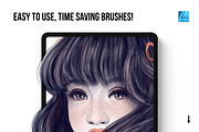 25 Hair Brushes for Affinity, a Brush Add-On by Riveros Illustration (Thumbnail 5 of 9)