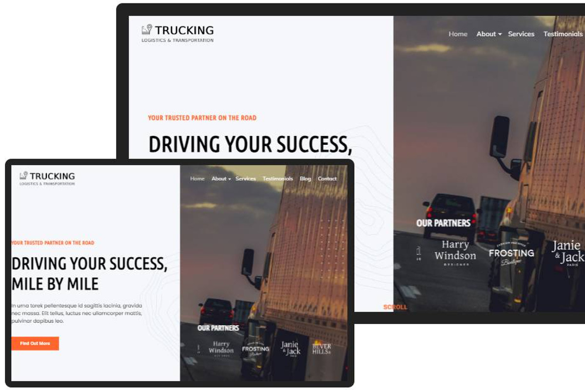 Trucking WordPress Theme preview 2