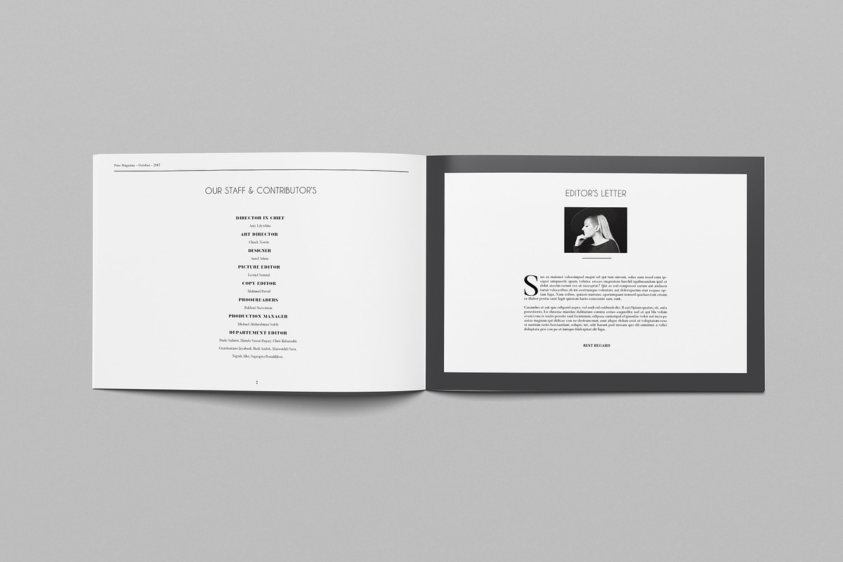 Landscape Magazine Template, a Magazine Template by Uloel Design (Photo 3 of 11)