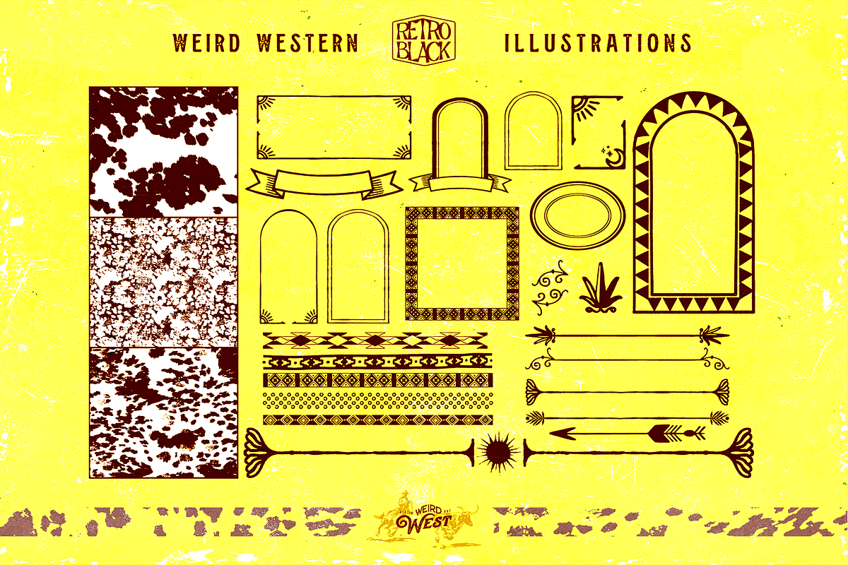 320 Western Icons and Illustrations, an Object Graphic by Retro Black ...