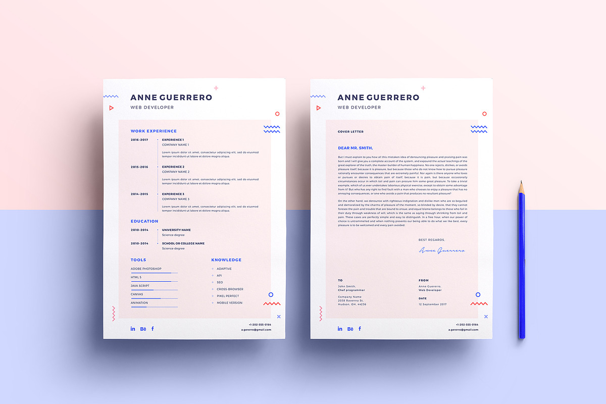 Flat CV/Resume, a Resume Template by Pykhtik Design Shop (Photo 1 of 4)