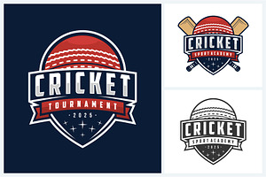 Cricket logo sport design template