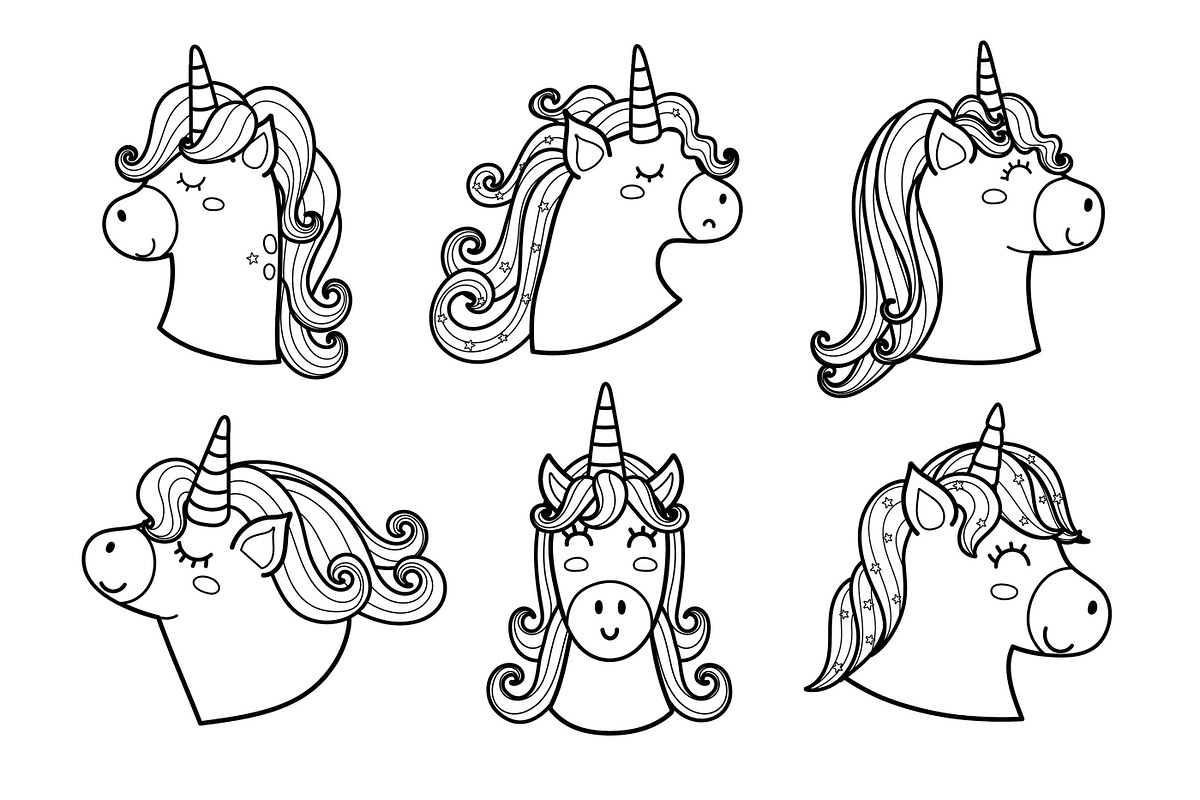 Unicorns Clipart Collection, an Animal Illustration by Gulnara Sabirova (Photo 5 of 20)