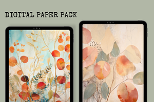 Autumn Leaves Digital Paper Bundle