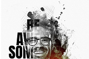 Typography portrait effect template, an Action Add-On by Photoshop Action (Thumbnail 2 of 16)