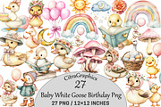 Baby White Goose Birthday Png, an Illustration by CitraGraphics (Thumbnail 1 of 5)