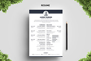 Center Midnight Resume Template, a Resume Template by Big Zone Studio (Thumbnail 3 of 4)