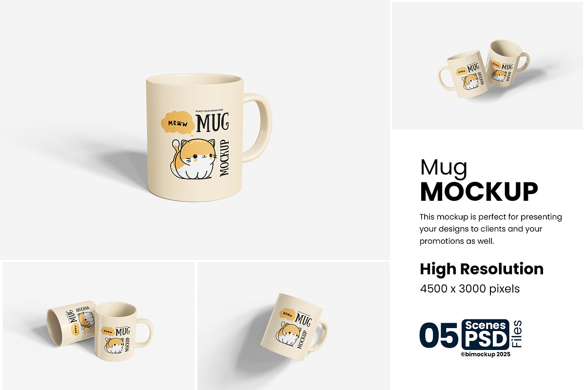 Mug Mockup, a Cups & Container Mockup by bimockup (Photo 1 of 6)