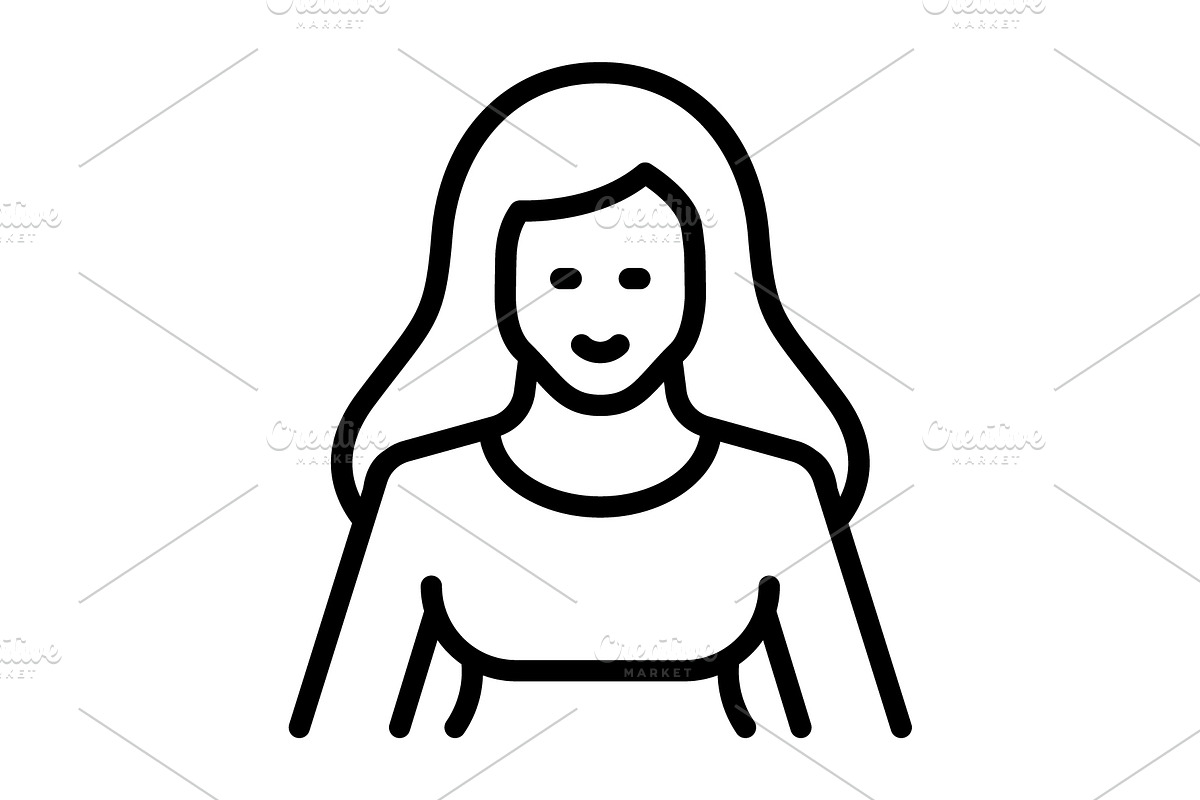 Blonde fair black icon, an Outline Icon by Creative priyanka
