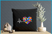Autism Love Puzzle Heart Awareness, a Graphic by Creativeusart (Thumbnail 4 of 4)