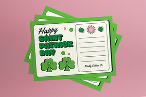 Retro Saint Patrick Greeting Card