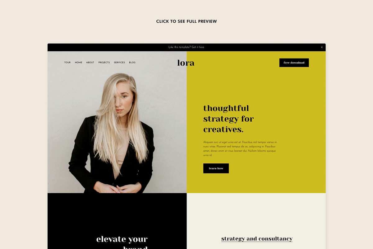 Squarespace Template: Lora, a Squarespace Template by Applet Studio