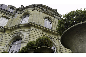 Elegant french castle facade with, an Architecture Photo by Media Whale Stock