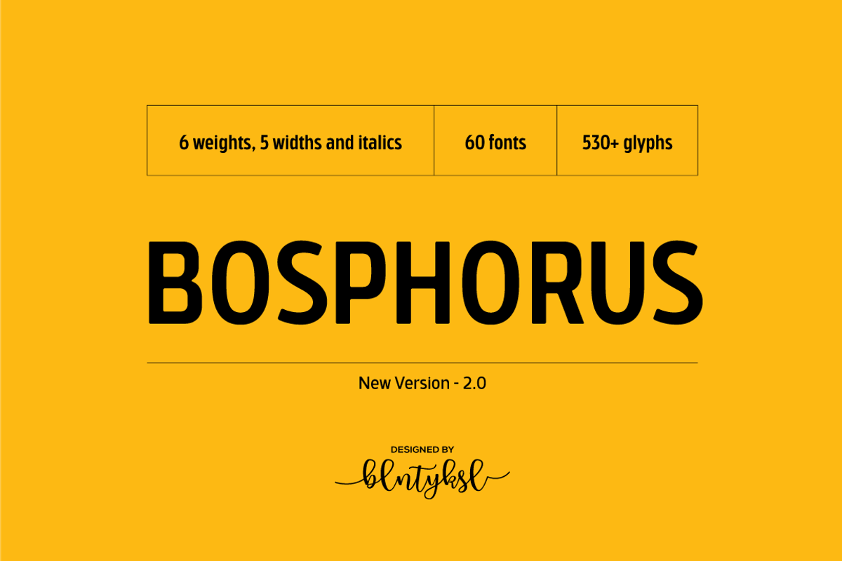 Bosphorus - 30% SAVE, a Sans Serif Font by BULENT YUKSEL (Photo 1 of 12)