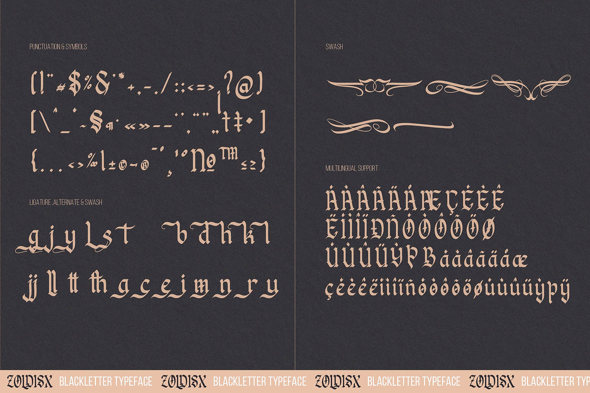 Zoldisx | Blackletter Typeface, a Blackletter Font by Denustudios (Photo 14 of 15)