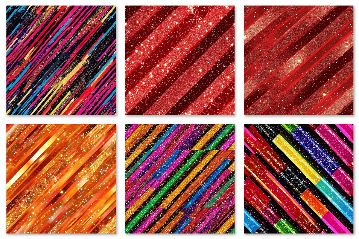 Tinsel Stripes Digital Papers, a Texture Graphic by Dream Creation (Photo 3 of 7)