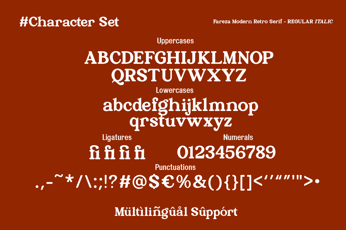 Fareza - Modern Serif Font, a Serif Font by RagamKata (Photo 10 of 11)