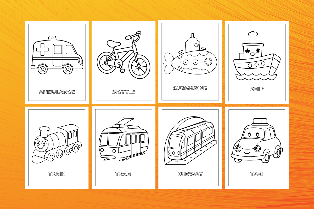 31 Vehicles Coloring Pages For Kids, a Graphic by Wilin Digital (Photo 2 of 2)