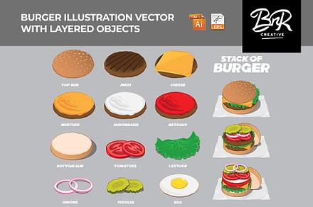 Burger Starter Kit: Vector & EPS