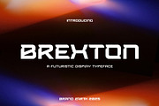 Brexton – Futuristic Display Font, a Sans Serif Font by Brand Earth (Thumbnail 1 of 7)