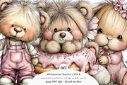 Whimsical easter chick clipart set, an Illustration by SinaCreation (Thumbnail 1 of 11)