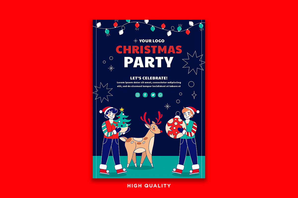 Christmas Flyer Template, a Print Template by Mockupfit (Photo 2 of 9)