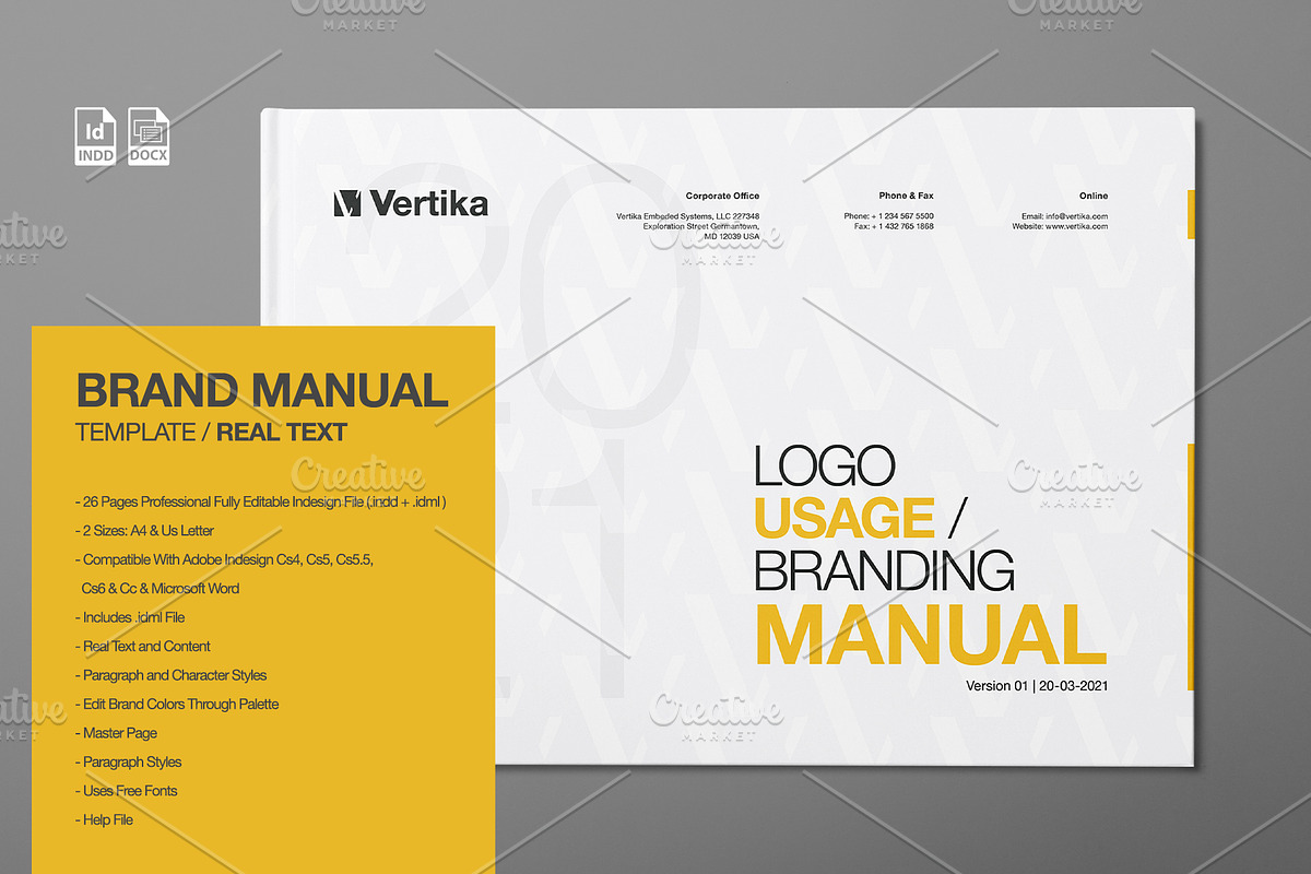 Brand Manual - REAL TEXT, a Brochure Template by Mastergfx (Photo 1 of 16)