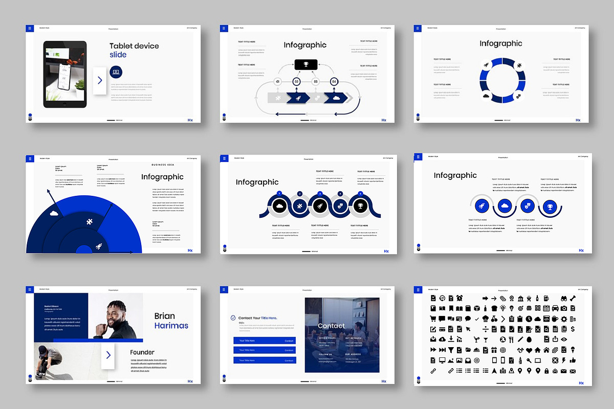 Hexami – Business PowerPoint Templat, a Presentation Template by Dens Creative Studio (Photo 5 of 6)
