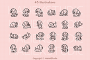Beagle Procreate Stamp Brush Set, a Brush Add-On by HalieKStudio (Thumbnail 2 of 9)
