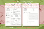 Resume CV Bundle Flower Collection, a Resume Template by Showy68 Template (Thumbnail 4 of 7)