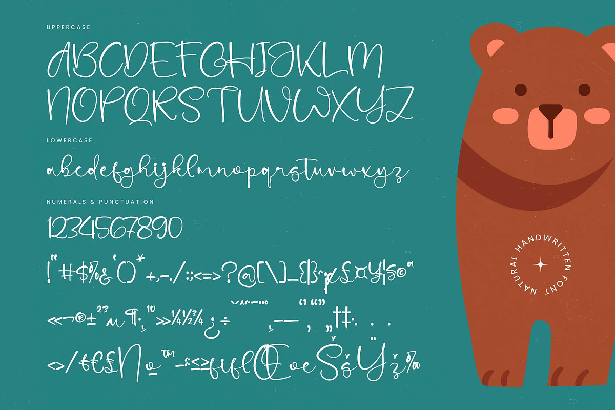 Bearcute Holistic Handwritten Font, a Script Font by stylishtype.co (Photo 18 of 20)